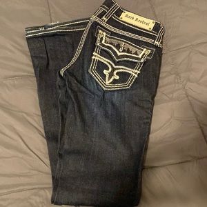 Womens rock revival jeans. Size 27 long. Dark wash